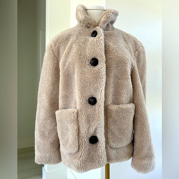 Philosophy Faux Shearling Sherpa Teddy Jacket Womens Size Small - Picture 4 of 14